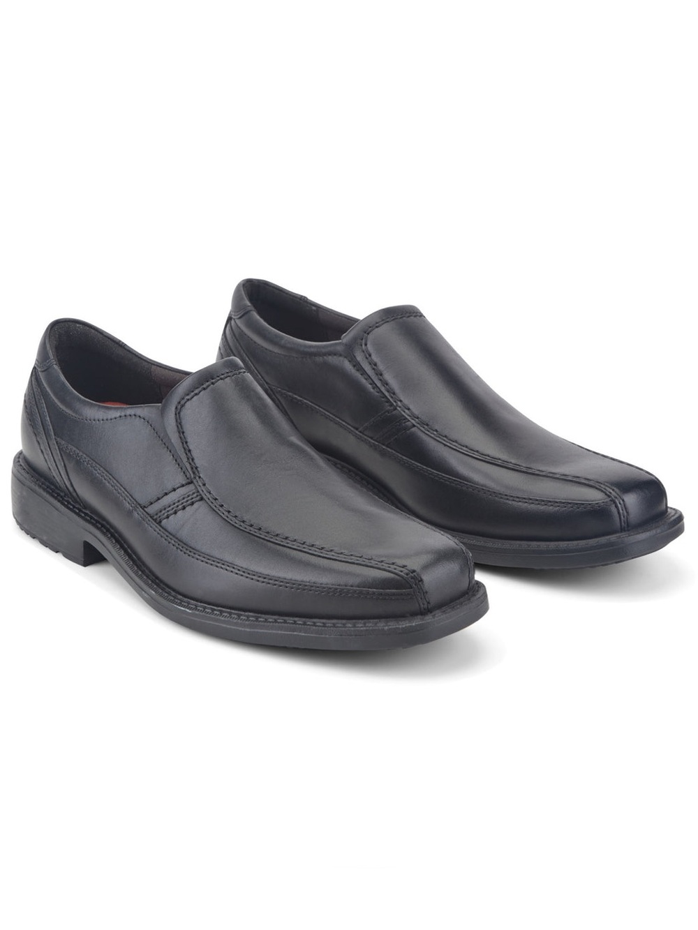 Rockport Black Leather Square Toe Slip-On Dress Shoes • Size 11 • EUC